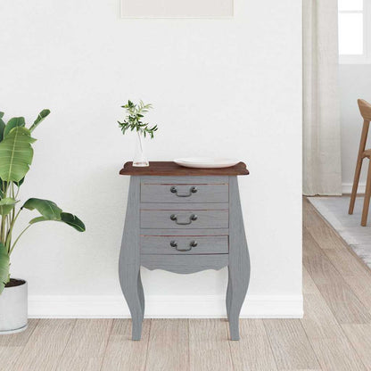 244504 vidaXL Bedside Cabinet Solid Mahogany Wood 48x35x64 cm