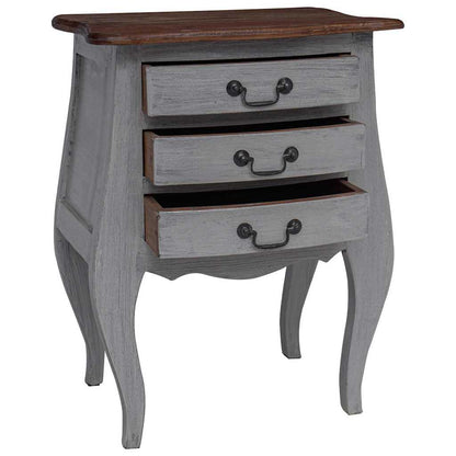 244504 vidaXL Bedside Cabinet Solid Mahogany Wood 48x35x64 cm