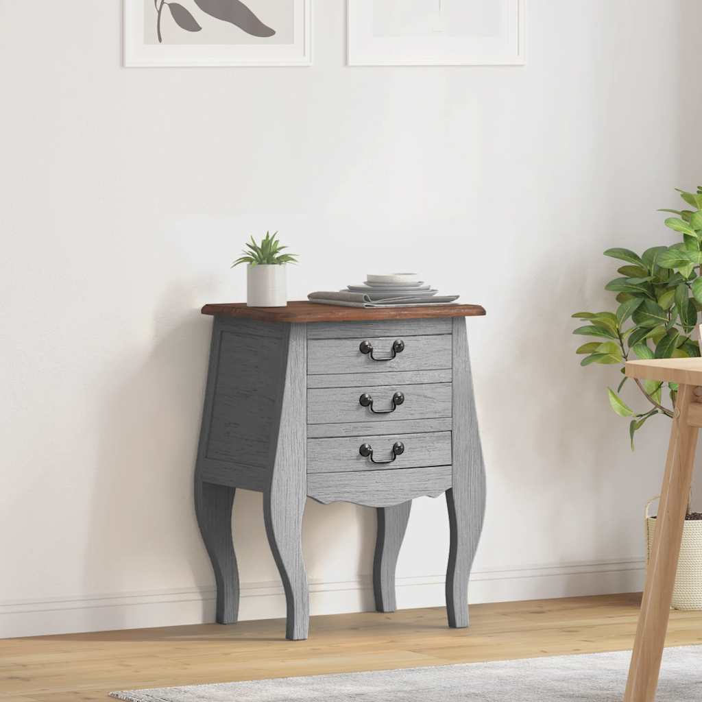 Bedside Cabinet Solid Mahogany Wood 48x35x64 cm