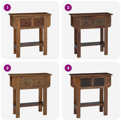 244509 vidaXL Console Table Mixed Recycled Wood 80x35x80 cm