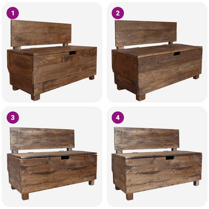 Bench Solid Mahogany Wood 86x40x60 cm