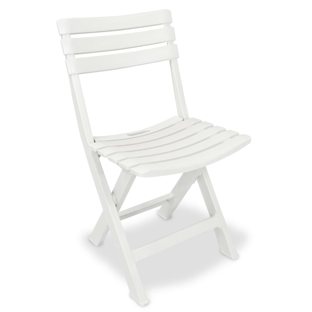Garden Furniture Set | White | Plastic |  Foldable  | Bistro Table