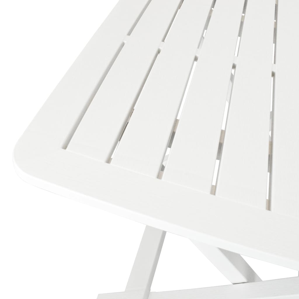 Garden Furniture Set | White | Plastic |  Foldable  | Bistro Table