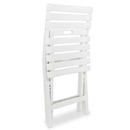 Garden Furniture Set | White | Plastic |  Foldable  | Bistro Table