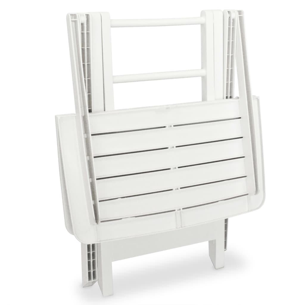 Garden Furniture Set | White | Plastic |  Foldable  | Bistro Table