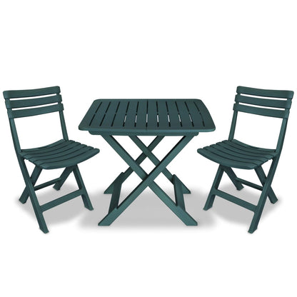 Garden Furniture Set | Green | Plastic | Small | Foldable | Bistro Set