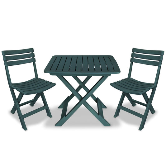 Garden Furniture Set | Green | Plastic | Small | Foldable | Bistro Set