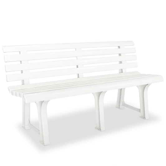 Garden Bench | White | Plastic | Standard | Durable | Garden Bench
