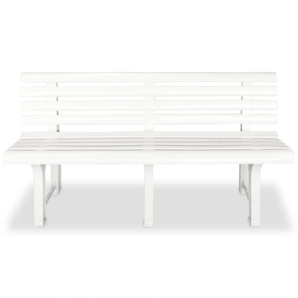 Garden Bench | White | Plastic | Standard | Durable | Garden Bench