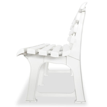Garden Bench | White | Plastic | Standard | Durable | Garden Bench