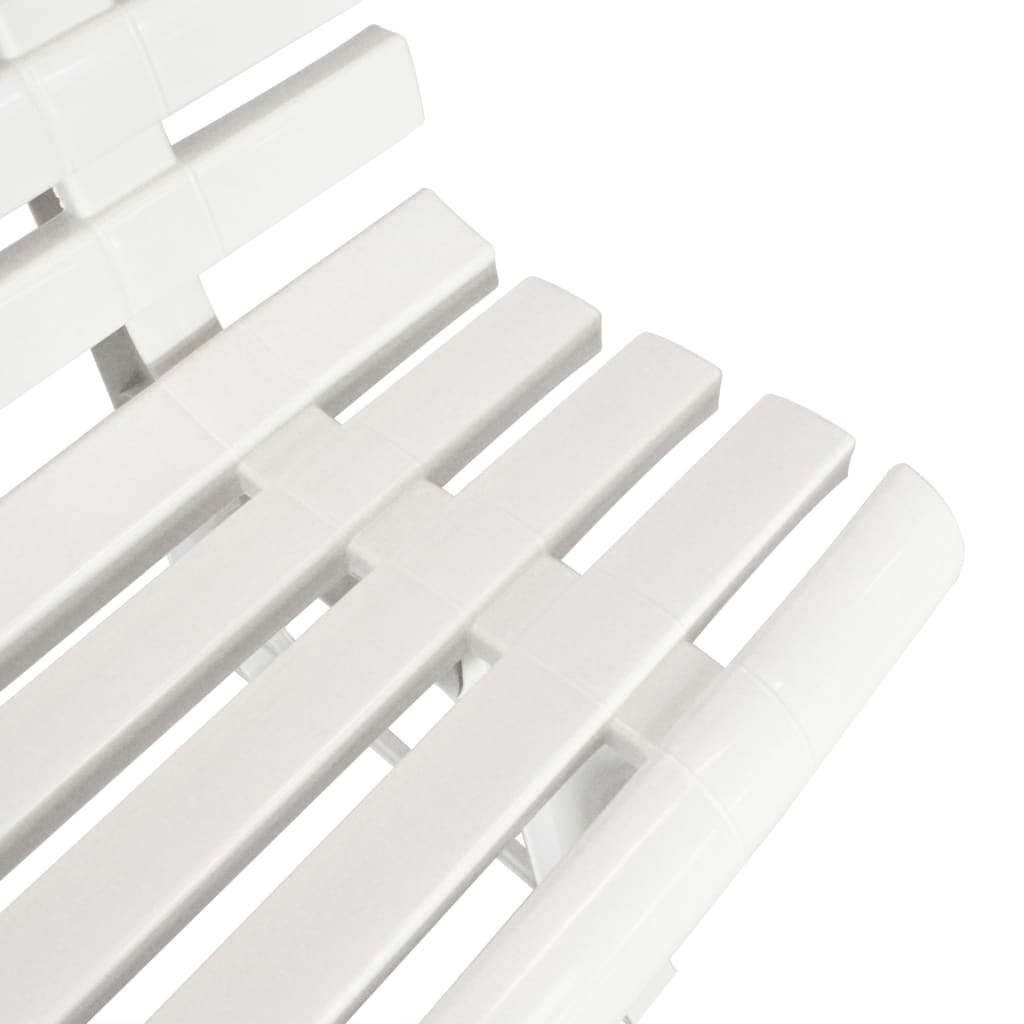 Garden Bench | White | Plastic | Standard | Durable | Garden Bench