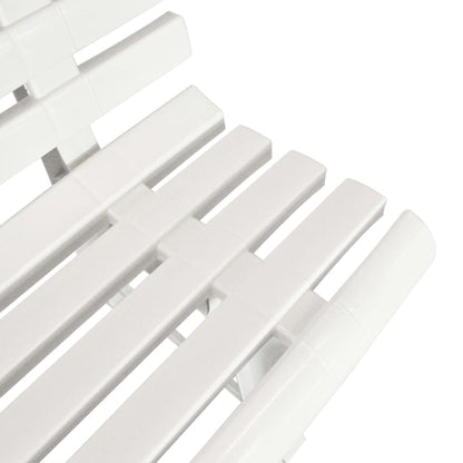 Garden Bench | White | Plastic | Standard | Durable | Garden Bench