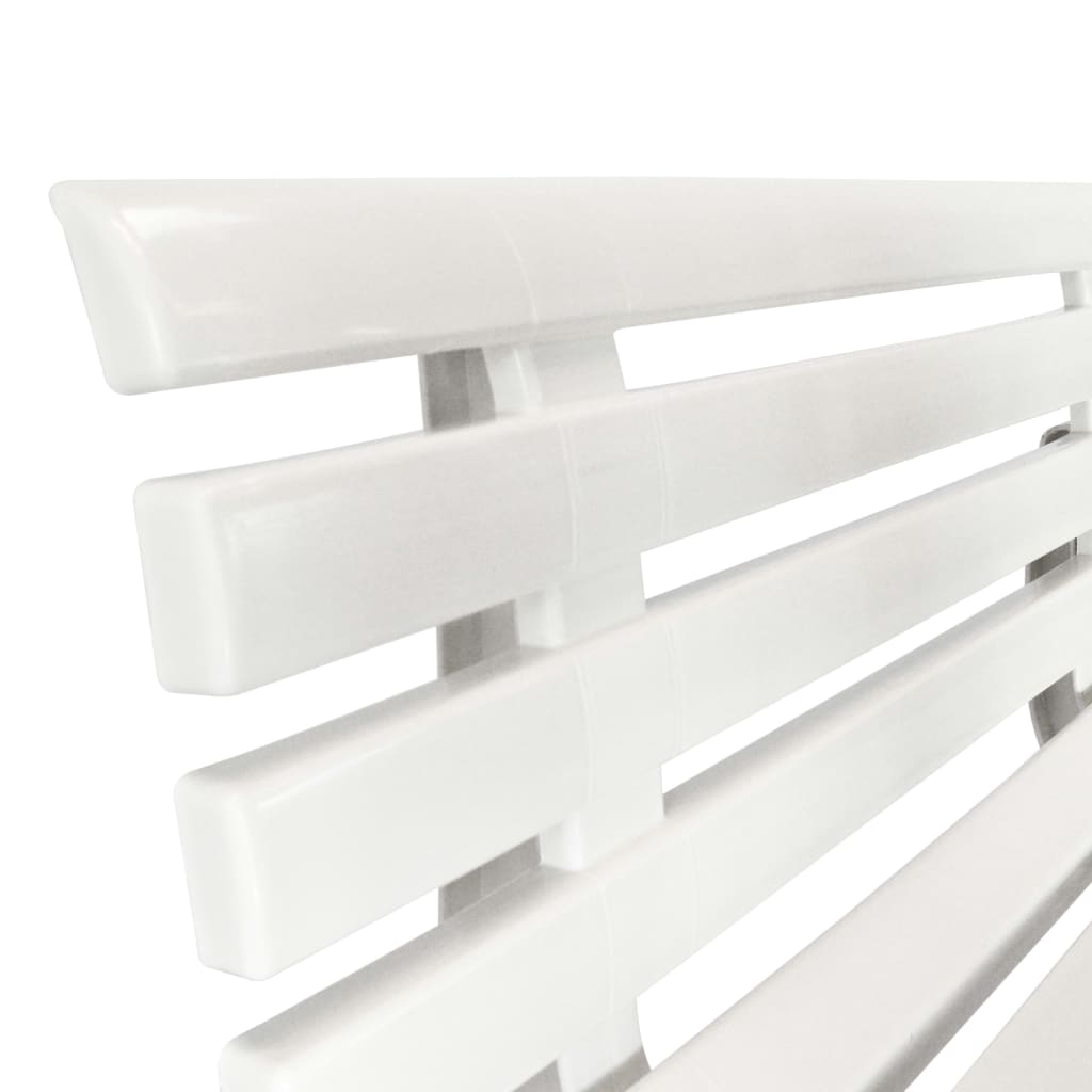 Garden Bench | White | Plastic | Standard | Durable | Garden Bench