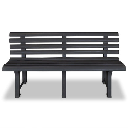 Garden Bench 145.5 cm Plastic Anthracite