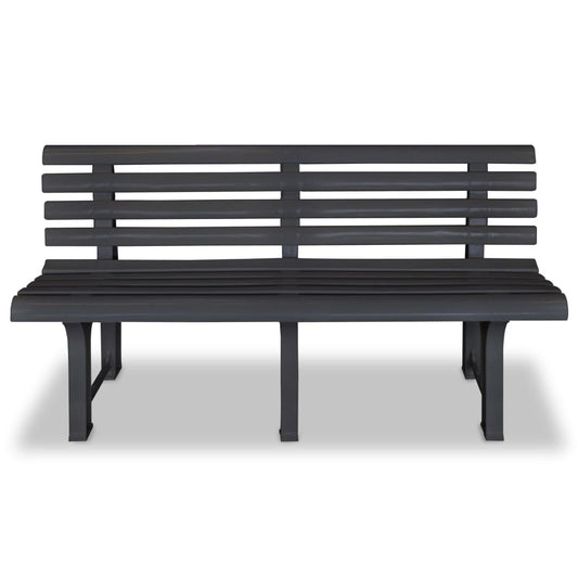 Garden Bench | Anthracite | Plastic | Medium | Durable | Garden Bench