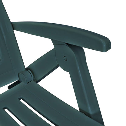 Sunlounger | Green | Plastic | One Size | Foldable | Sun Lounger