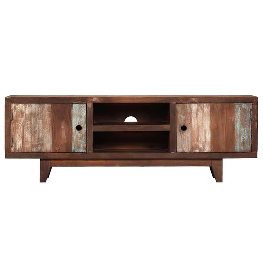 244960 vidaXL TV Cabinet Solid Acacia Wood Vintage 118x30x40 cm