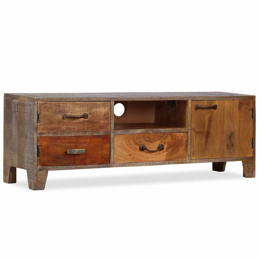 244967 vidaXL TV Cabinet Solid Wood Vintage 118x30x40 cm