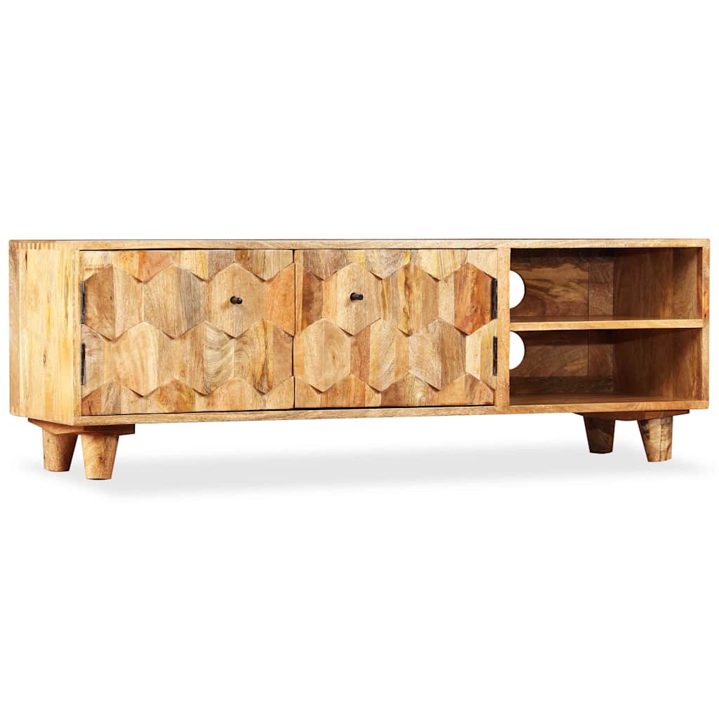 245136 vidaXL TV Cabinet Solid Mango Wood 118x35x40 cm