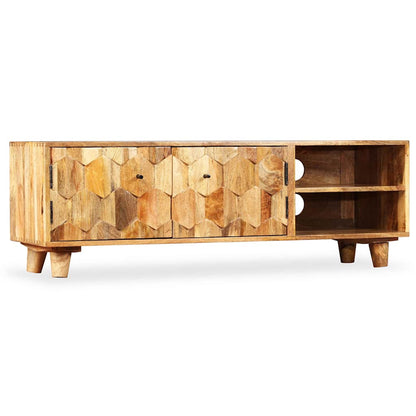 245136 vidaXL TV Cabinet Solid Mango Wood 118x35x40 cm
