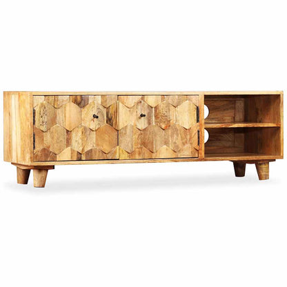 245136 vidaXL TV Cabinet Solid Mango Wood 118x35x40 cm