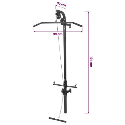 91369 vidaXL Wall-mounted Home Gym with 2 Pulleys