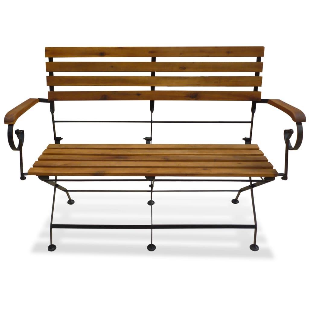 Garden Bench | Brown | Solid Acacia wood | Medium | Collapsible