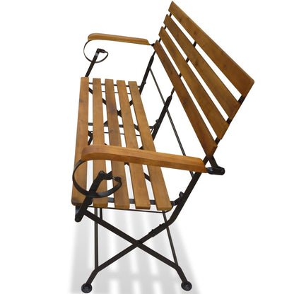 Garden Bench | Brown | Solid Acacia wood | Medium | Collapsible