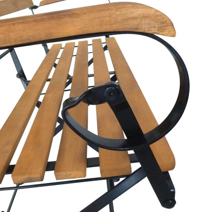 Garden Bench | Brown | Solid Acacia wood | Medium | Collapsible