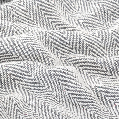 Throw Cotton Herringbone 220x250 cm Grey