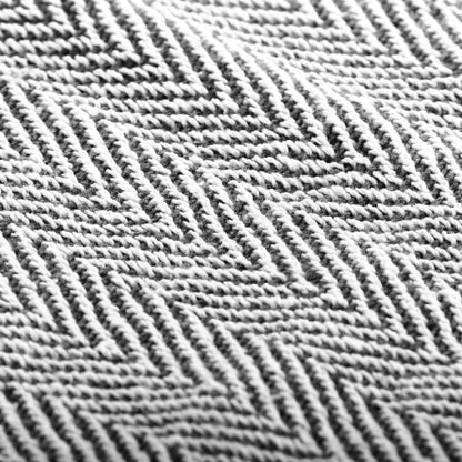 Throw Cotton Herringbone 160x210 cm Navy Blue