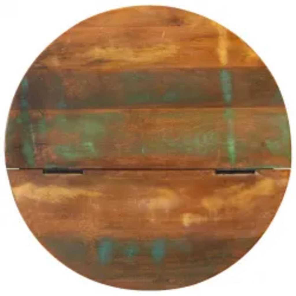 Coffee Table Solid Reclaimed Wood White Bowl Shape