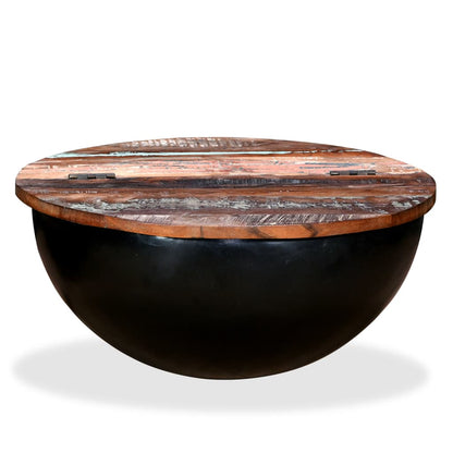 Coffee Table | Multicolour | Solid reclaimed wood and powder-coated steel