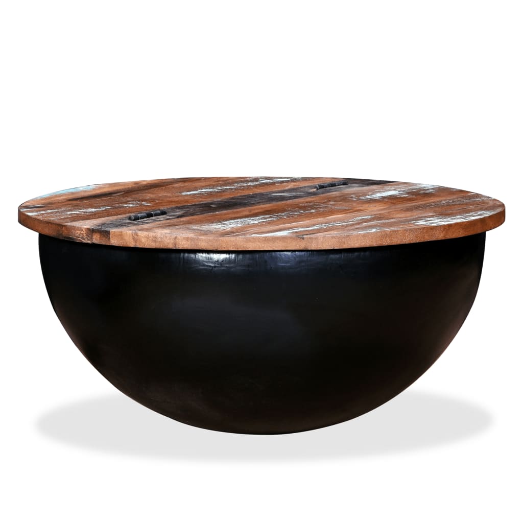 Coffee Table | Multicolour | Solid reclaimed wood and powder-coated steel
