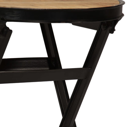 245261 vidaXL Desk with Folding Stool Solid Mango Wood 115x50x76 cm