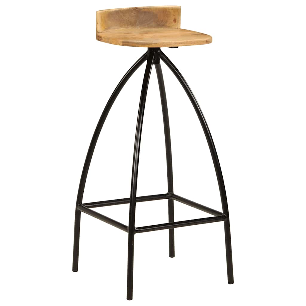Bar Stools 2 pcs Solid Mango Wood