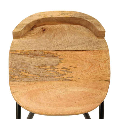 Bar Stools 2 pcs Solid Mango Wood