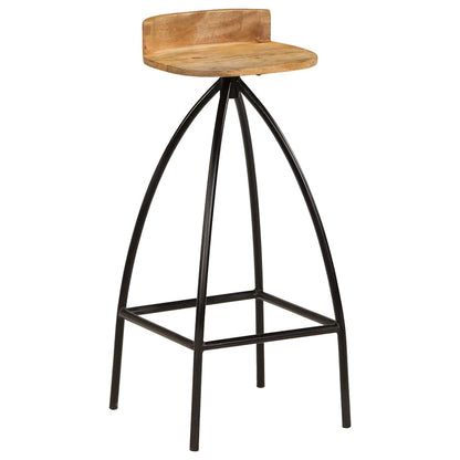 Bar Stools 2 pcs Solid Mango Wood