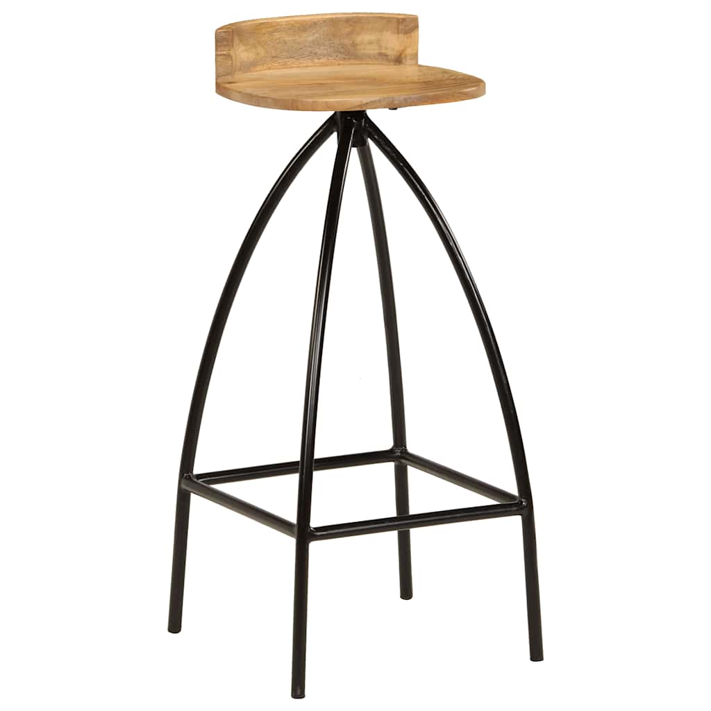 Bar Stools 2 pcs Solid Mango Wood