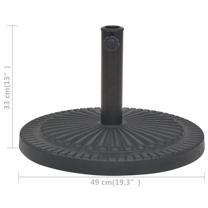 Parasol Base Resin Round Black 14 kg