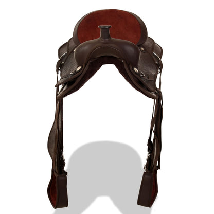 Western Horse Saddle | Brown | Genuine leather | 17 inches