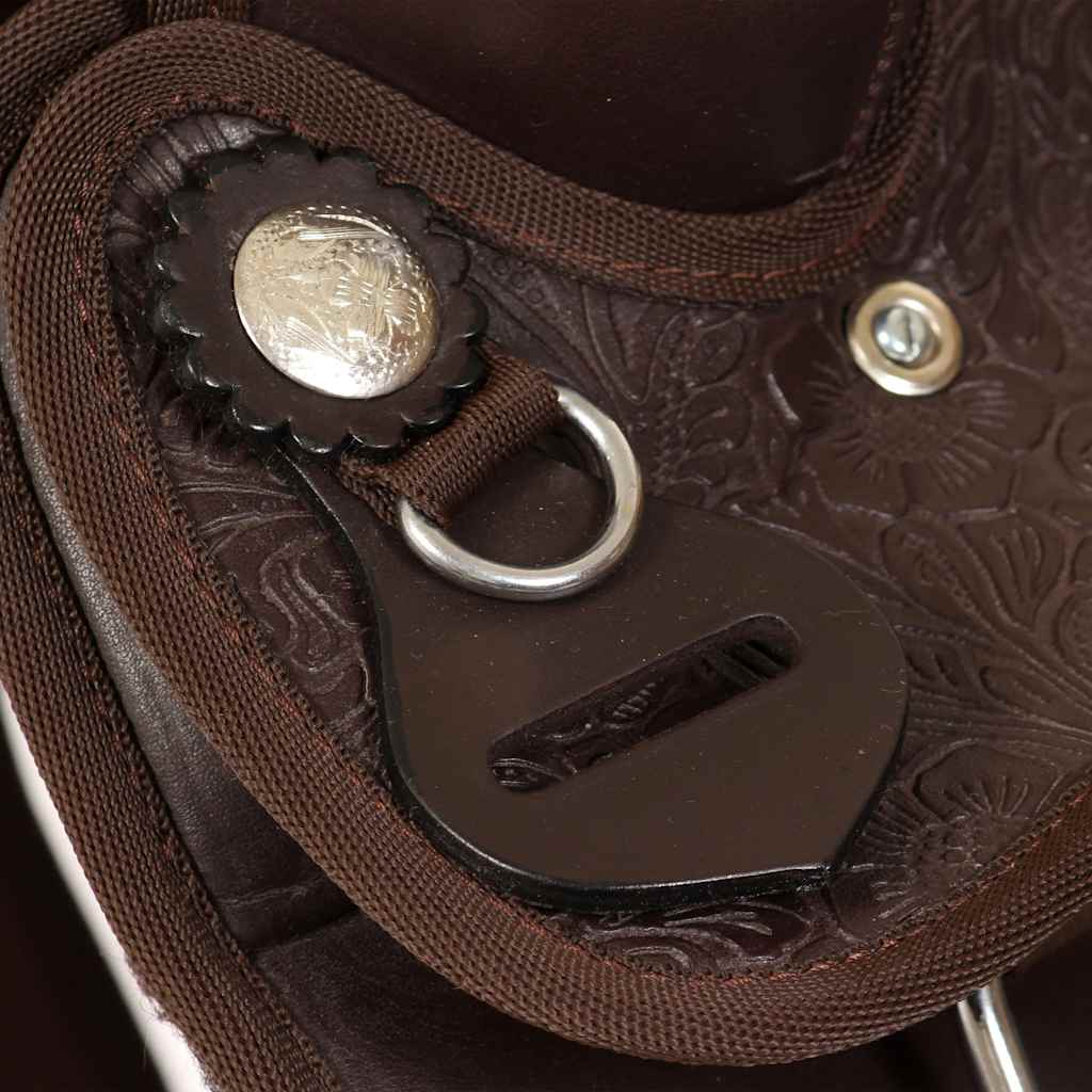 Western Horse Saddle | Brown | Genuine leather | 17 inches