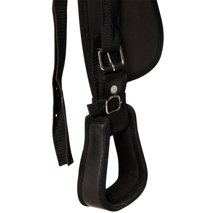 Western Saddle. Headstall&Breast Collar Real Leather 17" Black