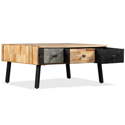 Coffee Table Solid Reclaimed Teak 90x65x40 cm