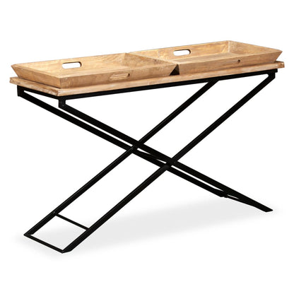 244897 vidaXL Console Table Solid Mango Wood 130x40x80 cm