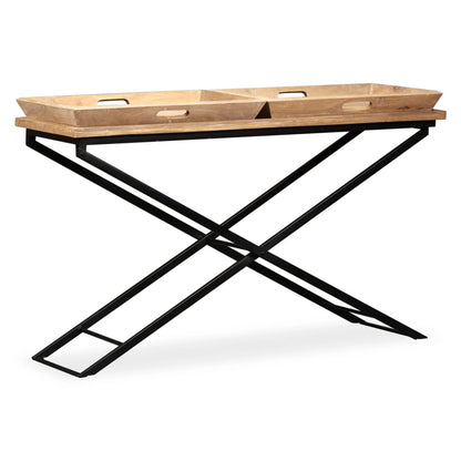 244897 vidaXL Console Table Solid Mango Wood 130x40x80 cm