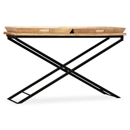 244897 vidaXL Console Table Solid Mango Wood 130x40x80 cm