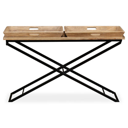 244897 vidaXL Console Table Solid Mango Wood 130x40x80 cm