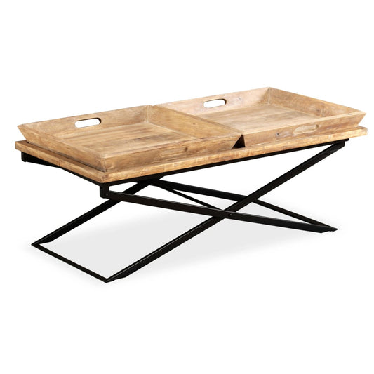 Coffee Table Solid Mango Wood 110x55x42 cm