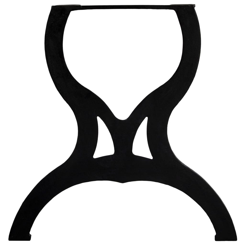 Dining Table Legs 2 pcs X-Frame Cast Iron